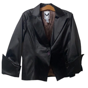 Marc Bouwer Black Short waist Women’s jacket 58/39/3 cotton/acetate/spandex W21